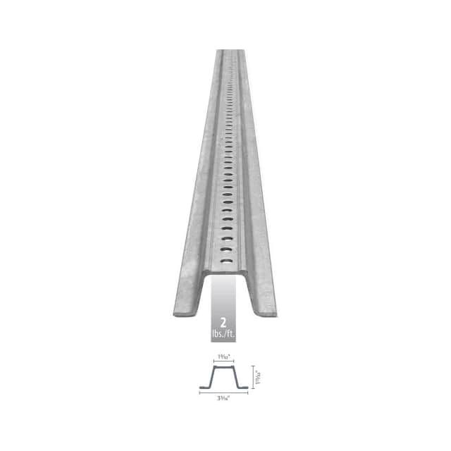 054-00015 U-CHANNEL SIGN POST, 8'L, POST,