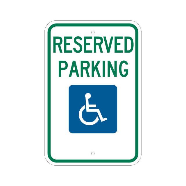 103748 HANDICAP RESERVED PARKING SIGN,