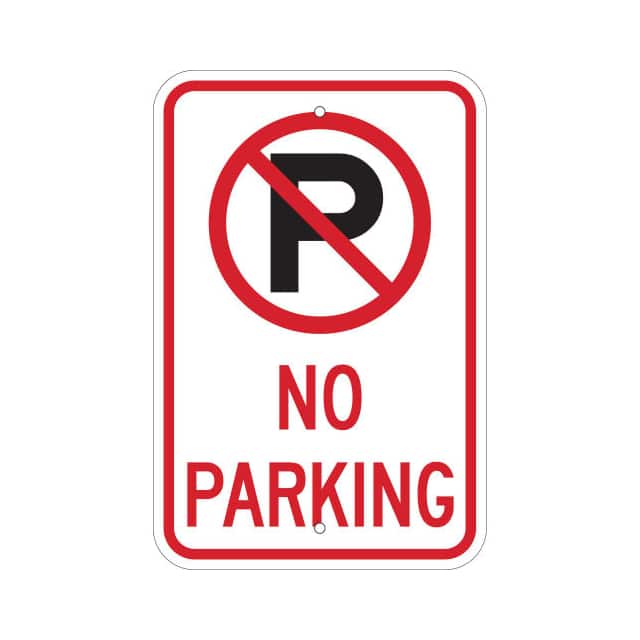 103739 NO PARKING SIGN, ALUMINUM, 12"W