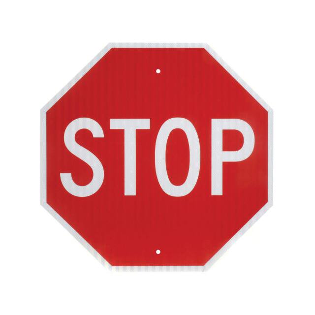 652645 STOP, ALUMINUM SIGN, .080MM THIC