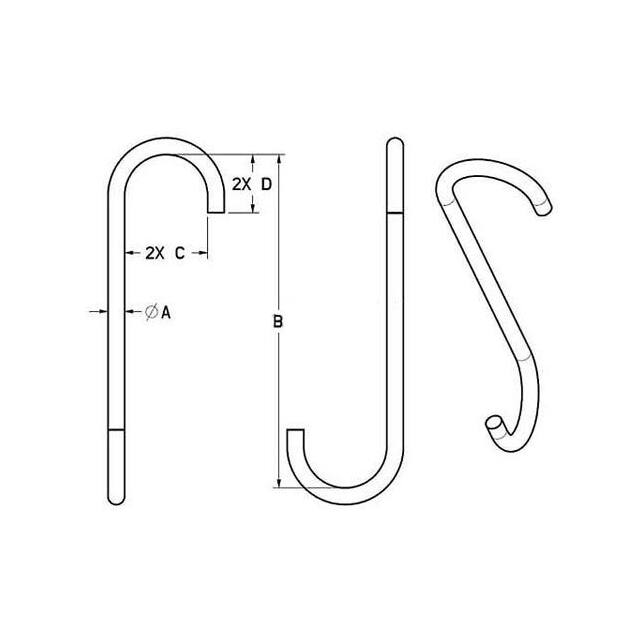 14200 M&W 3/8" S-HOOK, STYLE B