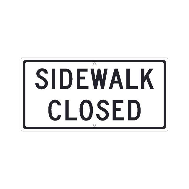 TM516J NMC TRAFFIC SIGN, SIDEWALK CLOSE