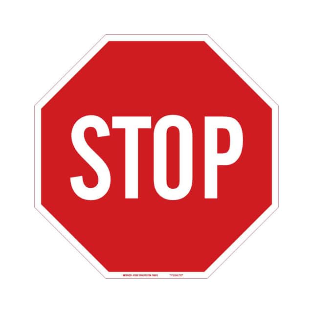 B2249487 STOP SIGN, FIBERGLASS, 18"W X 18