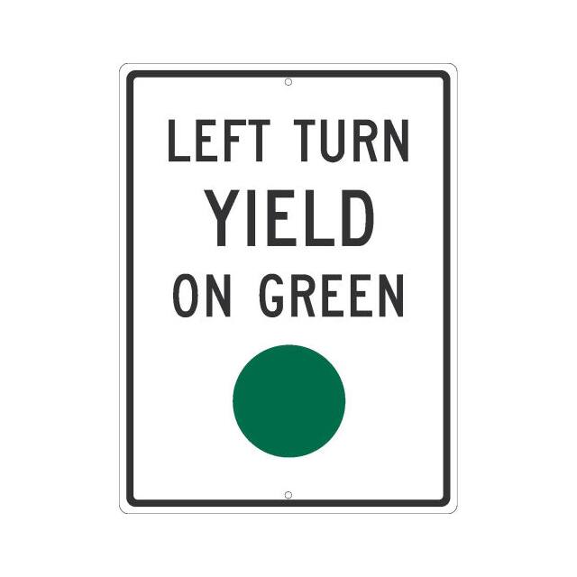 TM534J NMC TRAFFIC SIGN, LEFT TURN YIEL