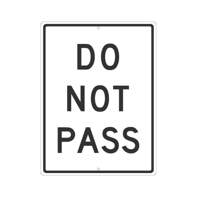 TM532J NMC TRAFFIC SIGN, DO NOT PASS, 2