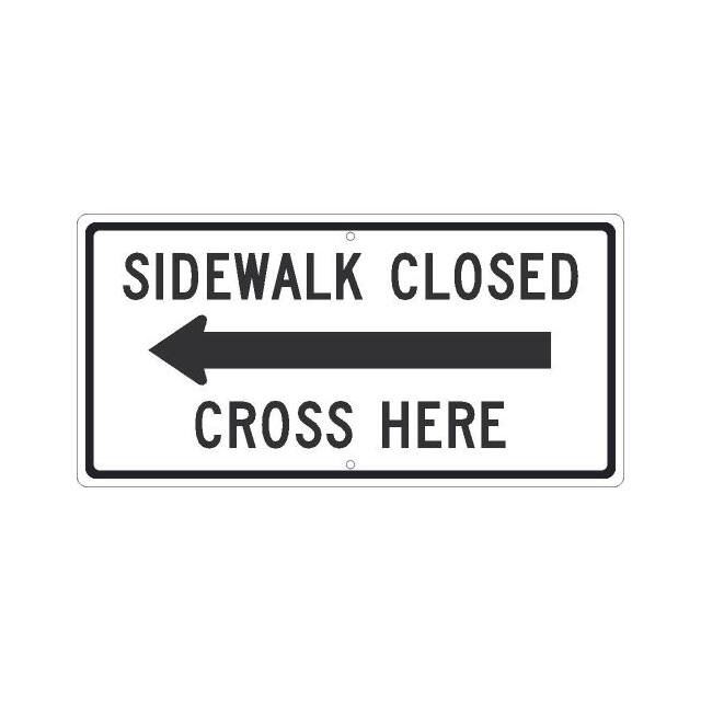 TM514K NMC TRAFFIC SIGN, SIDEWALK CLOSE