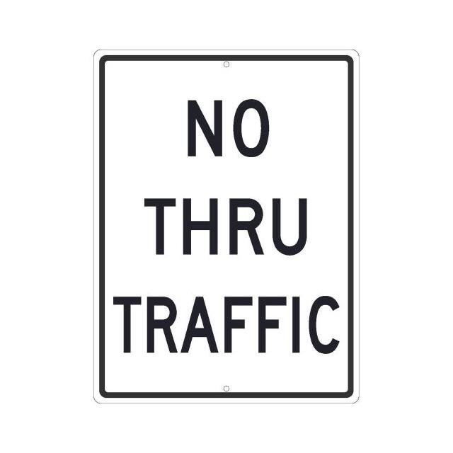 TM515J NMC TRAFFIC SIGN, NO THRU TRAFFI