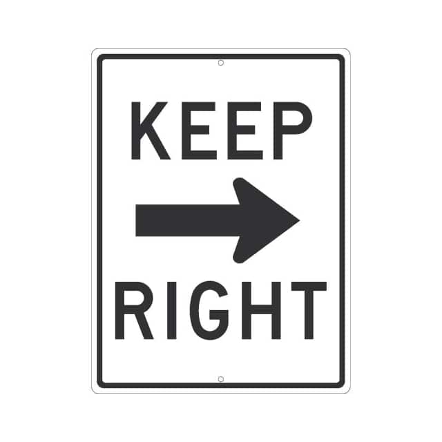 TM530J NMC TRAFFIC SIGN, KEEP RIGHT ARR