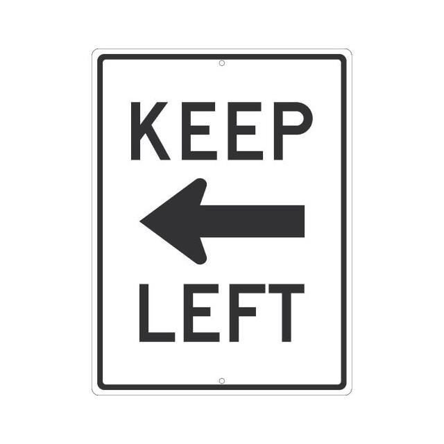 TM531J NMC TRAFFIC SIGN, KEEP LEFT ARRO