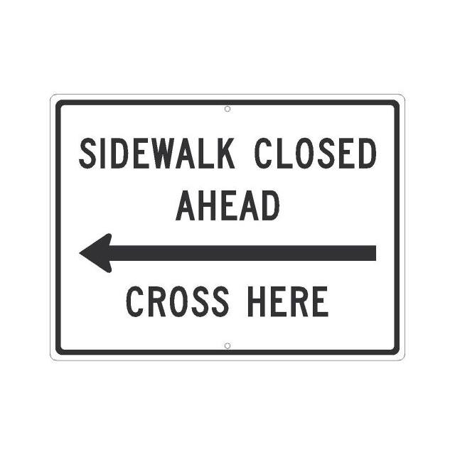 TM513K NMC TRAFFIC SIGN, SIDEWALK CLOSE