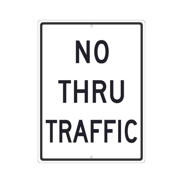 TM515K NMC TRAFFIC SIGN, NO THRU TRAFFI