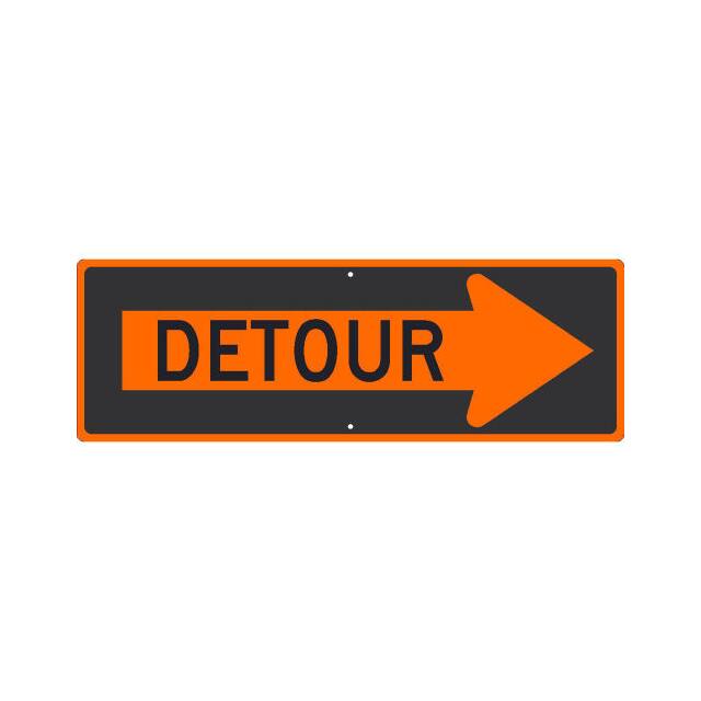 TM195K NMC TRAFFIC SIGN, DETOUR INSIDE
