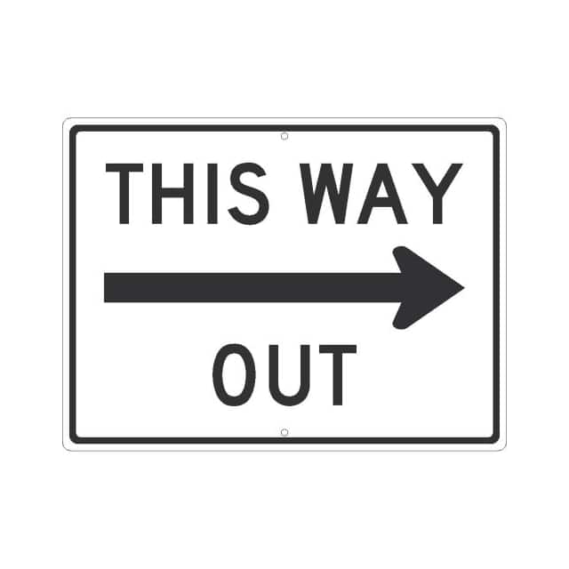 TM535K NMC TRAFFIC SIGN, THIS WAY OUT W