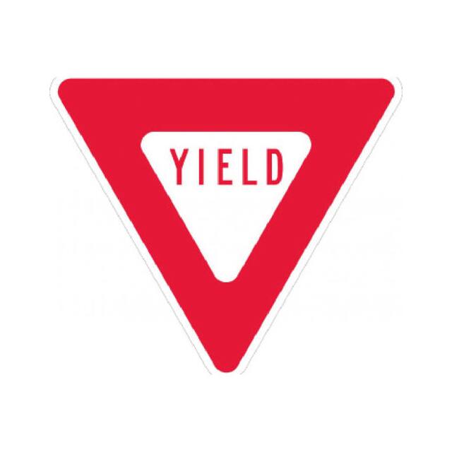 TM124J ALUMINUM SIGN, YIELD, .080" THIC