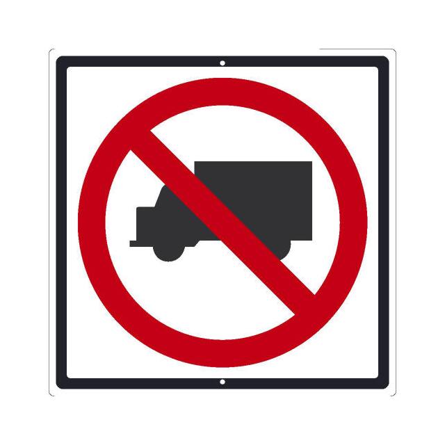 TM537K NMC TRAFFIC SIGN, NO TRUCKS SIGN
