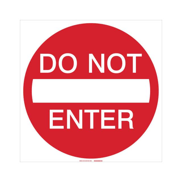 80076 DO NOT ENTER SIGN, HIGH INTENSIT