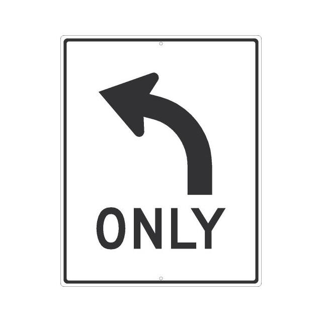 TM521K NMC TRAFFIC SIGN, LEFT TURN ONLY