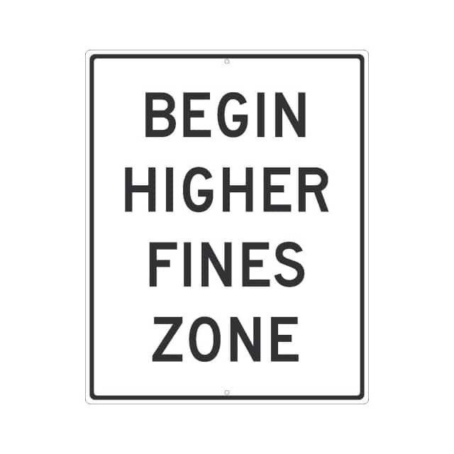 TM526K NMC TRAFFIC SIGN, BEGIN HIGHER F