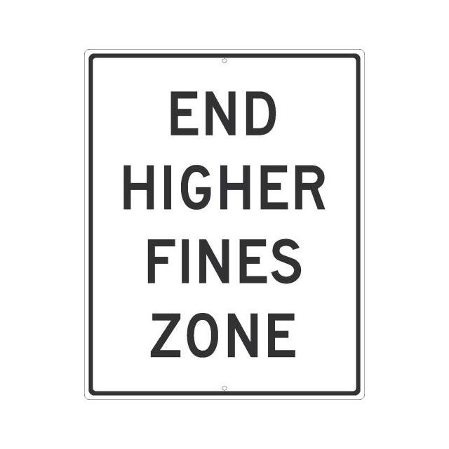 TM527K NMC TRAFFIC SIGN, END HIGHER FIN