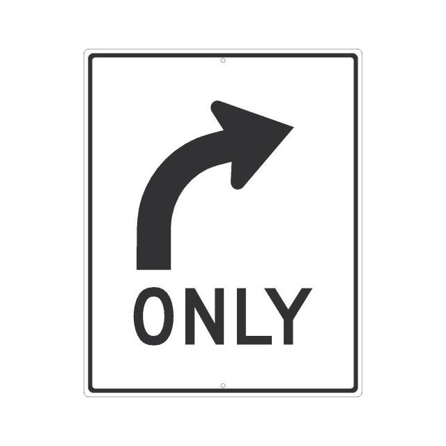 TM522K NMC TRAFFIC SIGN, RIGHT TURN ONL