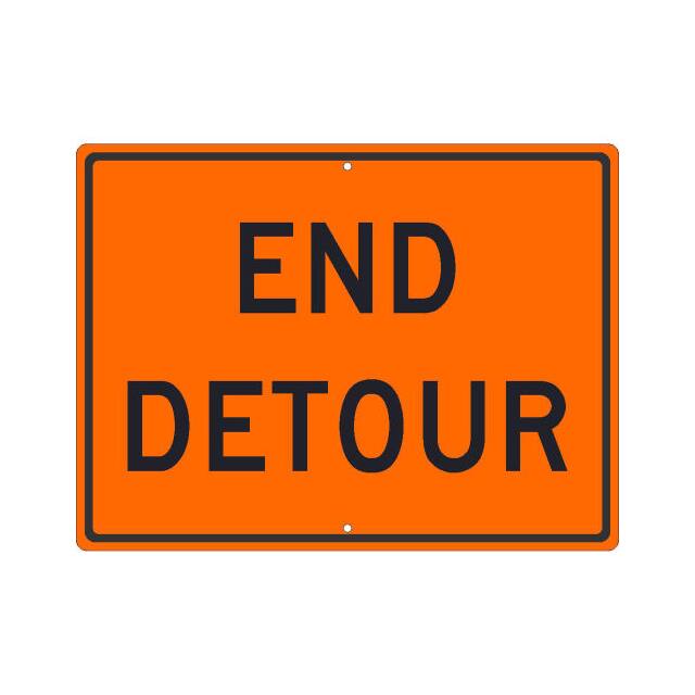 TM232K NMC TRAFFIC SIGN, END DETOUR SIG