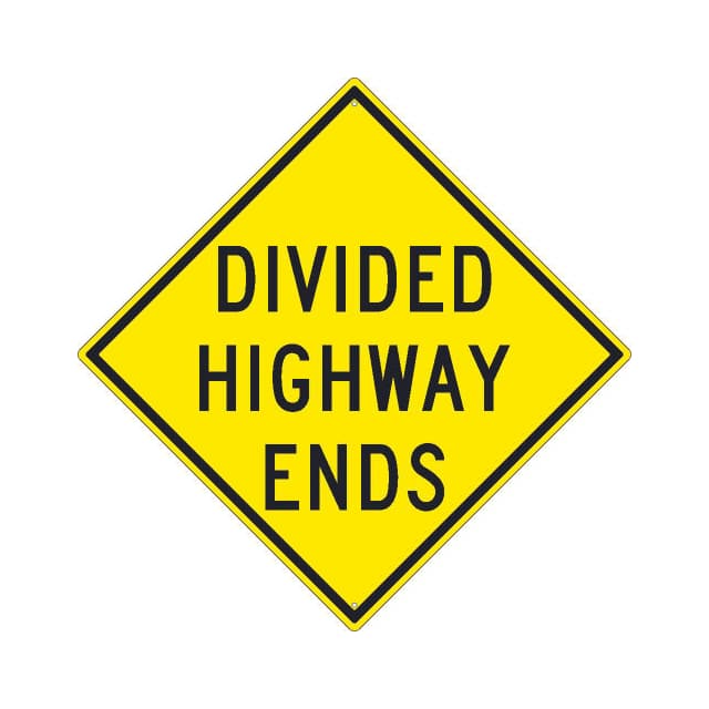 TM246K NMC TRAFFIC SIGN, DIVIDED HIGHWA