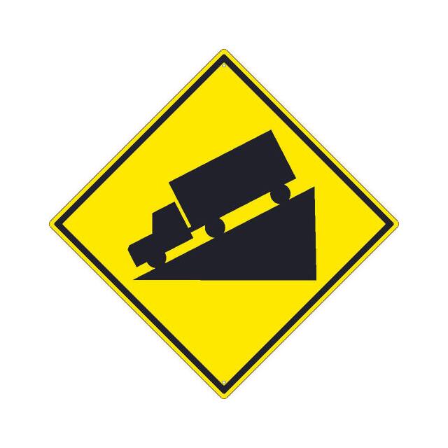 TM256K NMC TRAFFIC SIGN, STEEP DECLINE