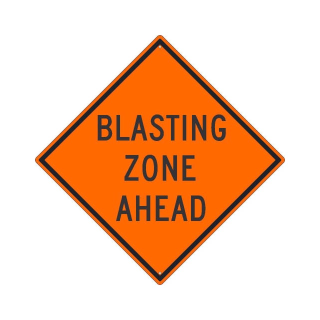 TM237K NMC TRAFFIC SIGN, BLASTING ZONE