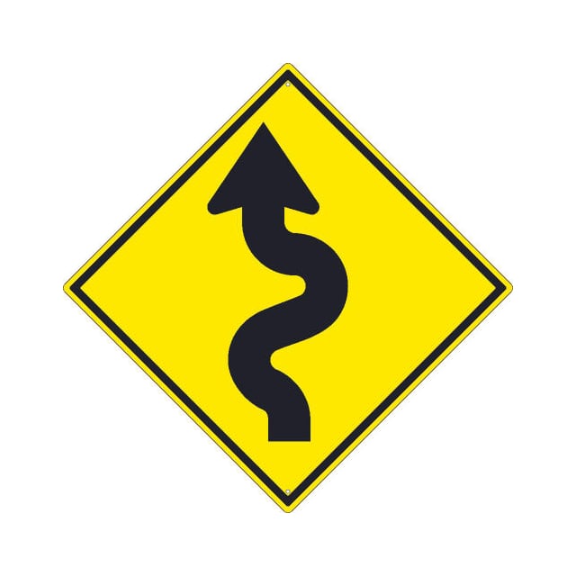 TM241K NMC TRAFFIC SIGN, WINDING ROAD A