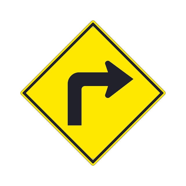 TM240K NMC TRAFFIC SIGN, RIGHT TURN ARR