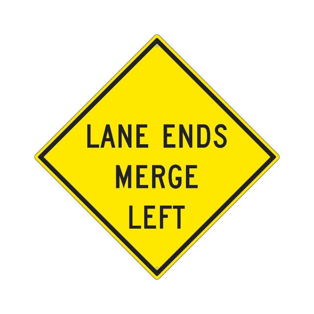TM260K NMC TRAFFIC SIGN, LANE ENDS MERG