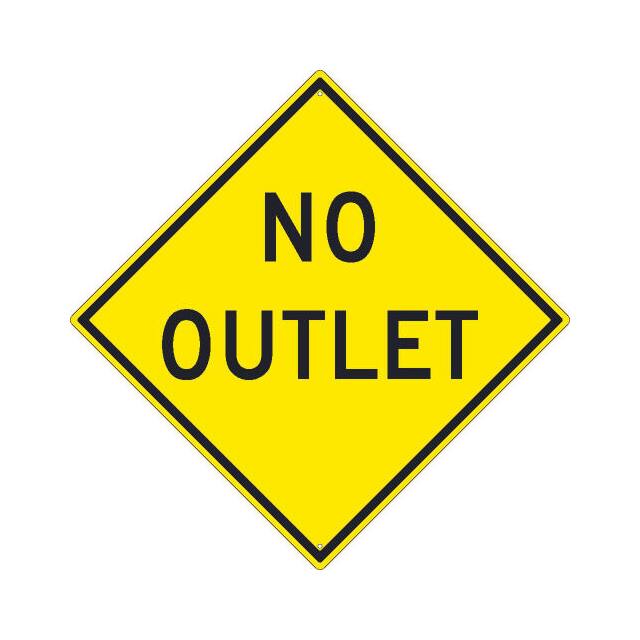 TM269K NMC TRAFFIC SIGN, NO OUTLET SIGN