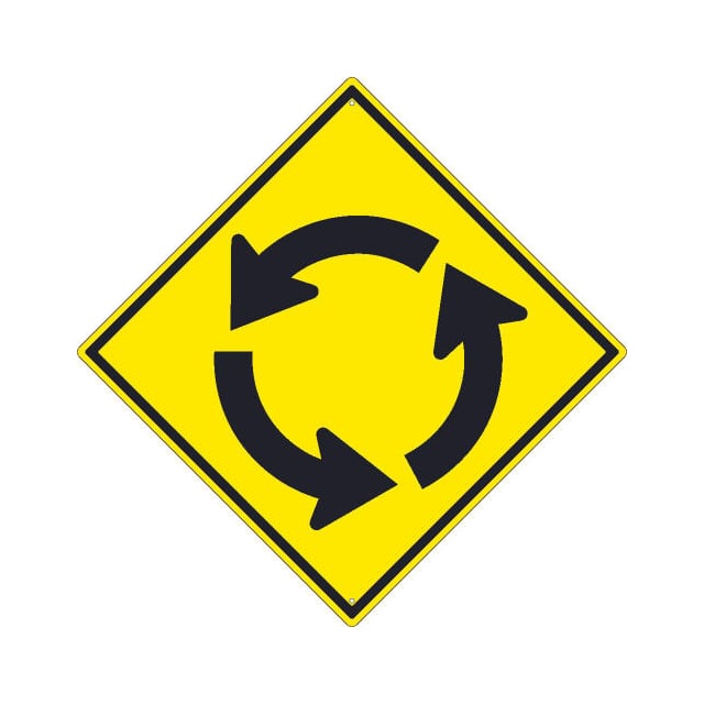 TM247K NMC TRAFFIC SIGN, ROUNDABOUT GRA
