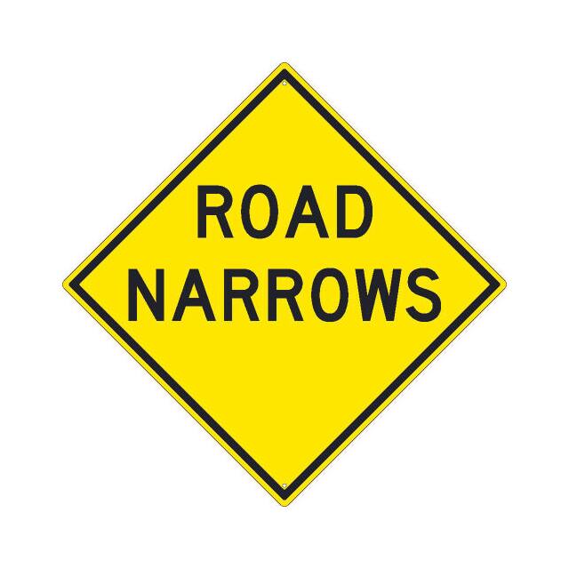 TM265K NMC TRAFFIC SIGN, ROAD NARROWS S