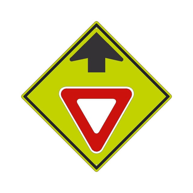 TM611DG NMC TRAFFIC SIGN, YIELD AHEAD W/