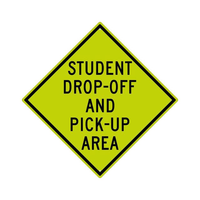 TM199DG NMC TRAFFIC SIGN, STUDENT DROP O