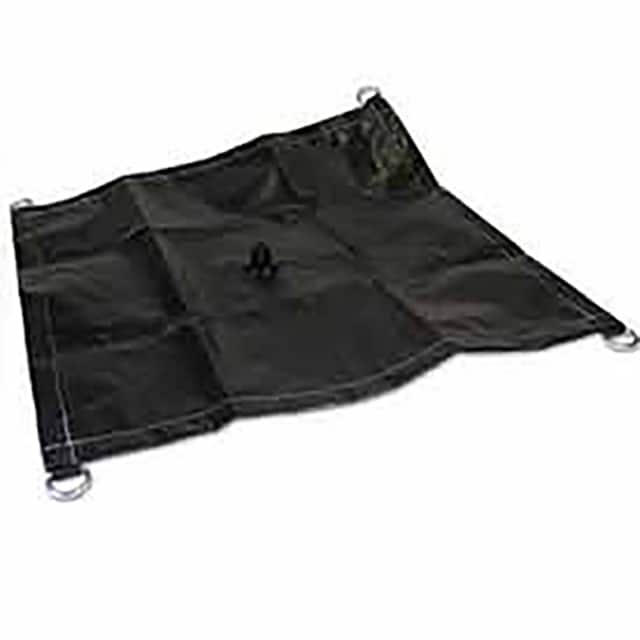 PC-0303 BLK/SLVR POLY DRAIN TARP, 3'X3'