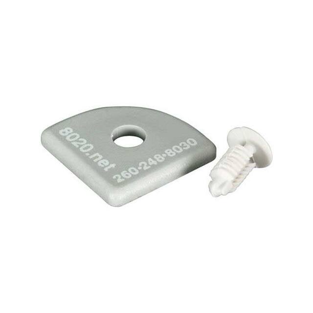 2022GRA 1012 END CAP, 1X1X1/8", GRAY