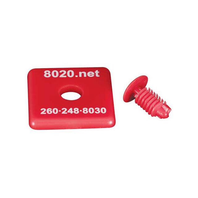 2015RED 1010 END CAP, 1X1X1/8", RED