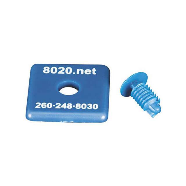 2015BLU 1010 END CAP, 1X1X1/8", BLUE