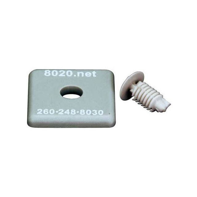 2015GRA 1010 END CAP, 1X1X1/8", GRAY