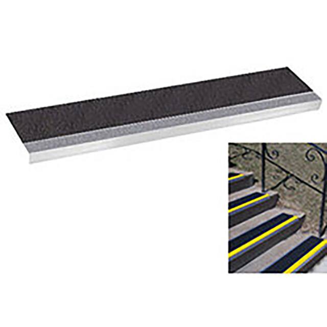 GSA954GRAYBLACK GRIT SURFACE ALUMINUM STAIR TREA