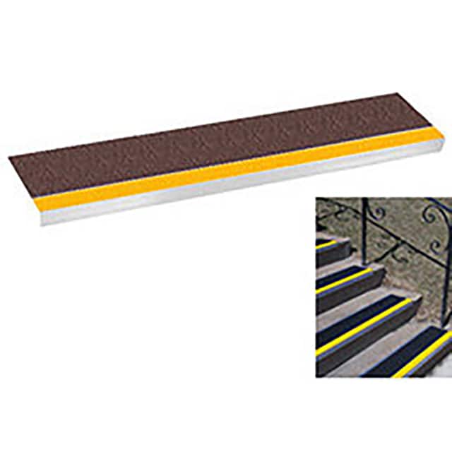 GSA1154YELLOWBROWN GRIT SURFACE ALUMINUM STAIR TREA