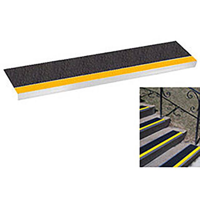 GSA1154YELLOWBLACK GRIT SURFACE ALUMINUM STAIR TREA