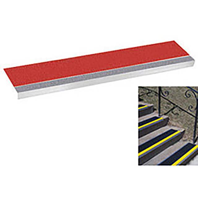 GSA1160GRAYRED GRIT SURFACE ALUMINUM STAIR TREA