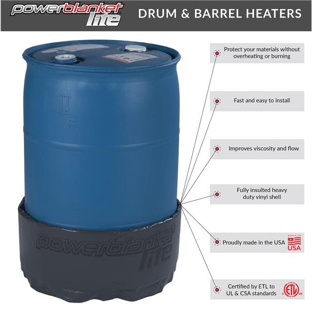 PBL30 Lite Heater 30 Gallon Drum