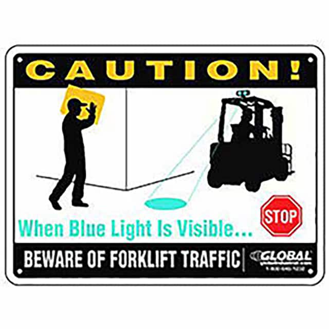 CU-193964 12X9" BEWARE OF FORKLIFT TRAFFIC