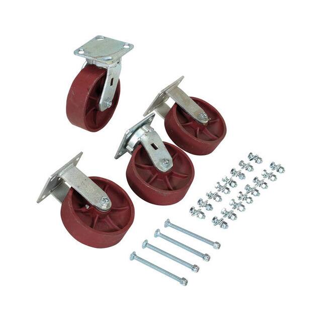 D-CK4-SC6-2HD 6X2" DUCTILE STEEL CASTER KIT, F