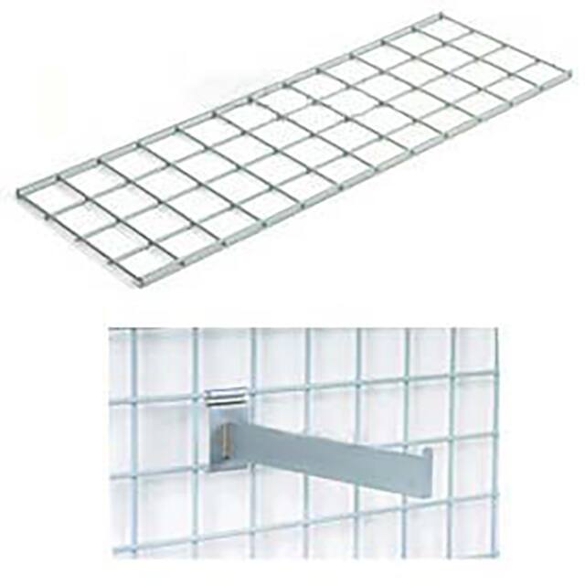 331400 48"X12" WIRE SHELVES W/BRACKETS,