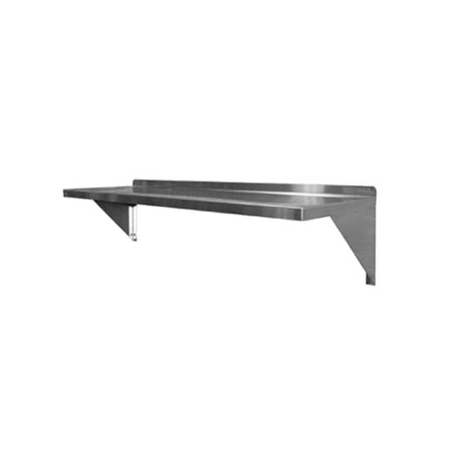 WS1224 ALUMINUM WALL MOUNT SHELF, 12"W